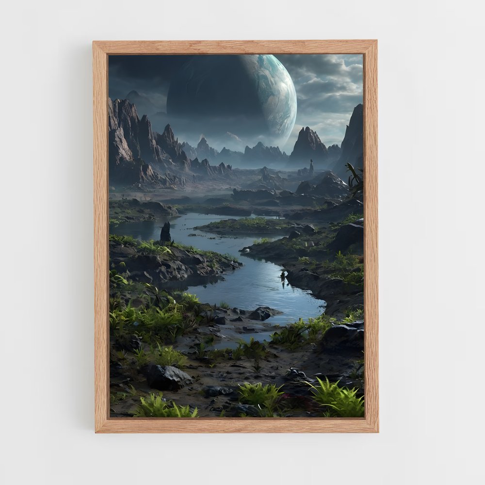 Poster Lac Étoilé – affiche Art spatial (vue 4)